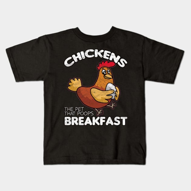 Chickens Breakfast Kids T-Shirt by AlphaDistributors